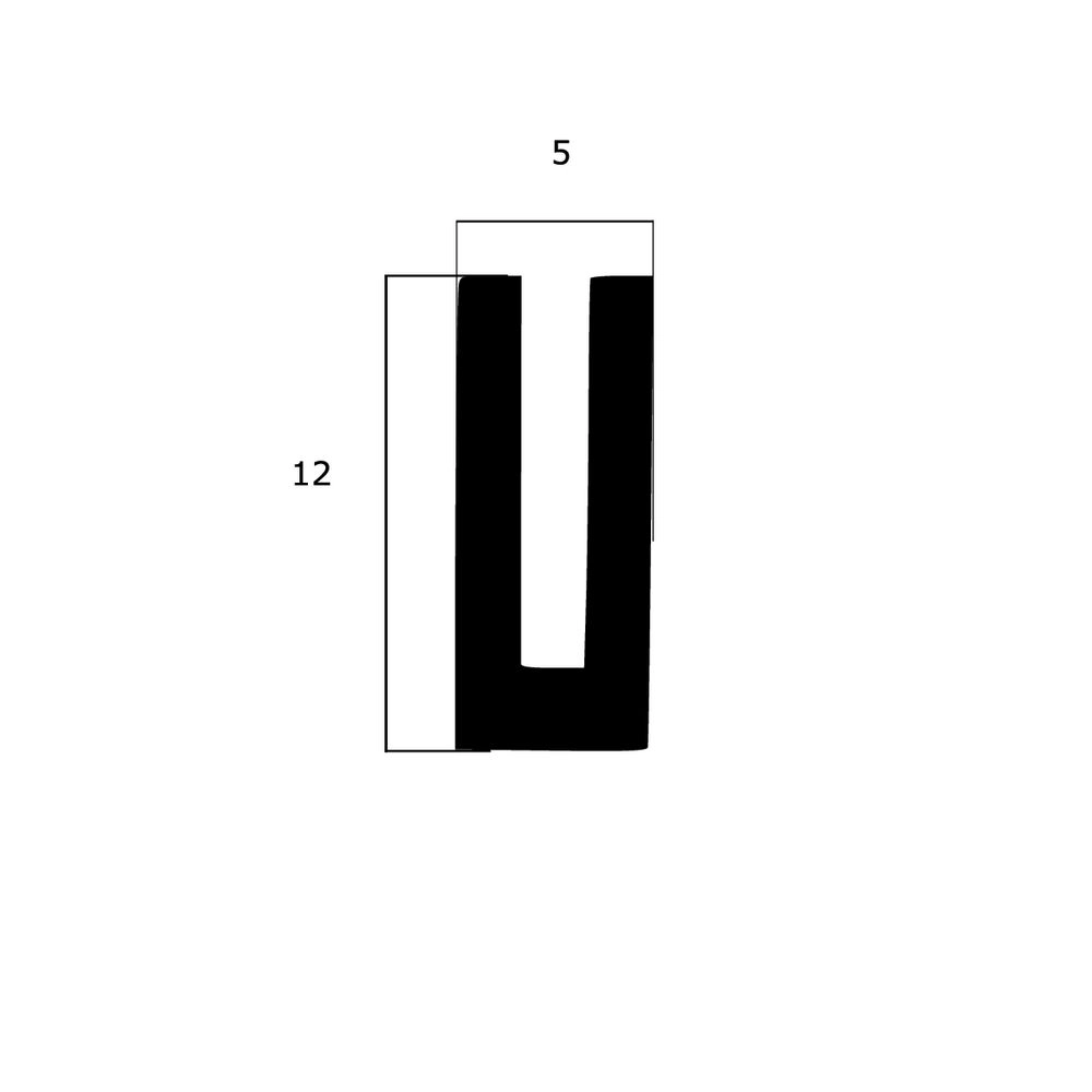 Kantenschutz - Kantenschutzprofil | Höhe: 12 mm | Farbe: schwarz