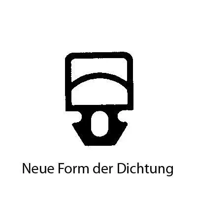 Türrahmen Dichtung - Stahlzargendichtung für Stahlprofile | 12 mm Breite | Farbe: grau