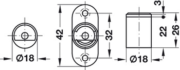 Schließsysteme - Adapter-Gehäuse | für Adapter-Knopf Symo | Zink