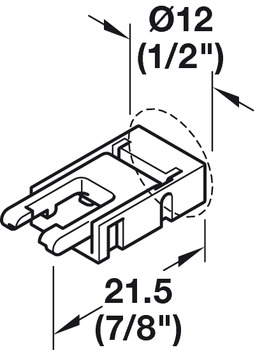 Beleuchtung - Verbindungsleitung für Häfele Loox5 | LED-Bänder: 8 mm, monochrom | Länge: 2000 mm