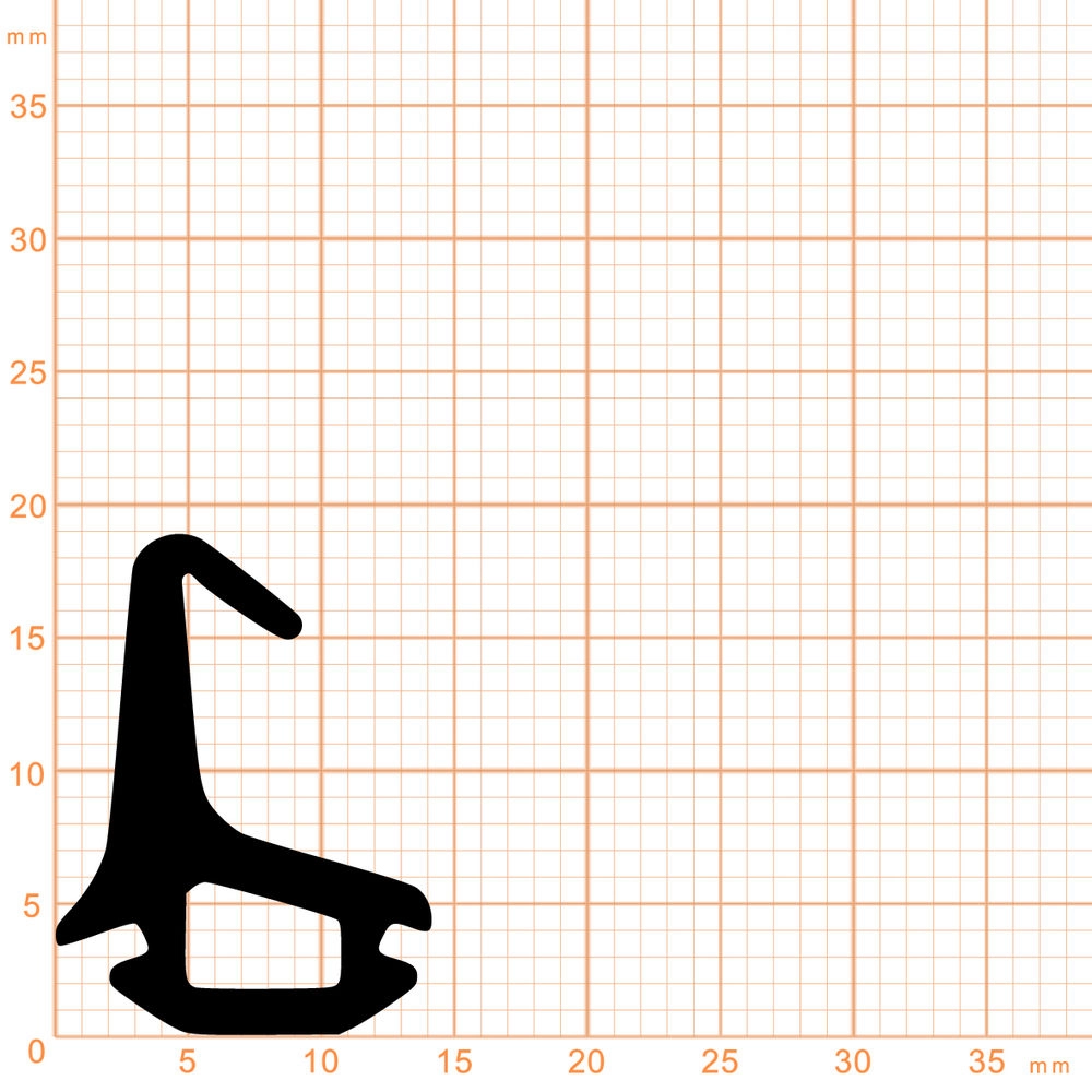 Mitteldichtungen - Mitteldichtung für Reynolds Kunststofffenster | 19 mm Höhe | Farbe: schwarz