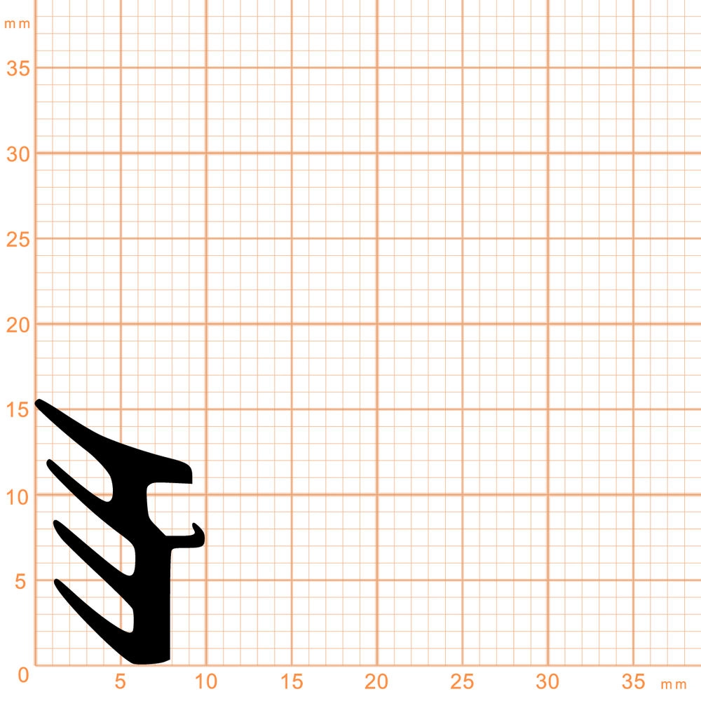 Verglasungsdichtungen - Verglasungsdichtung für Fenster | 10 mm Breite | Farbe: schwarz
