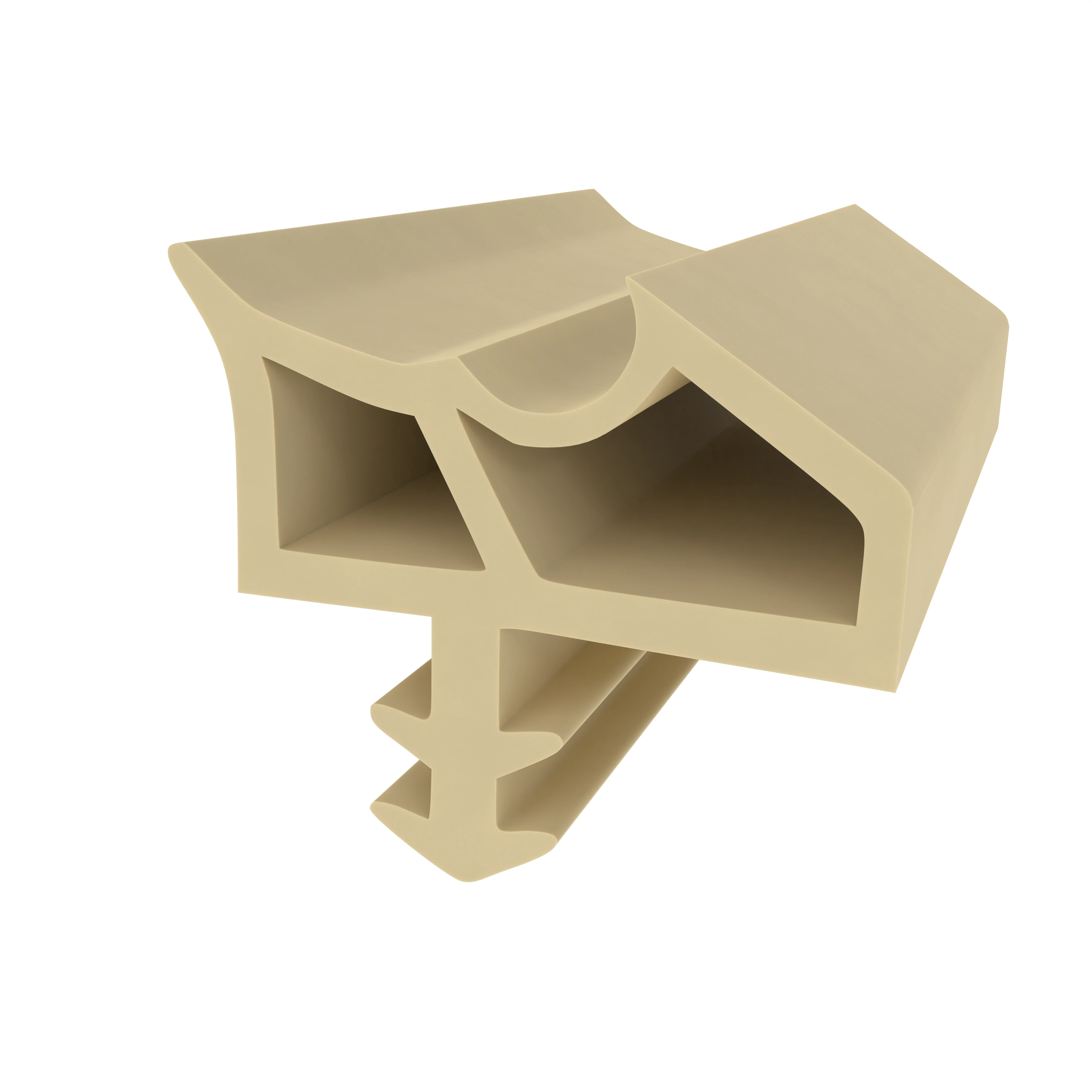 Türrahmen Dichtung - Zimmertürdichtung für Haustüren | 16 mm Falzbreite | Farbe: beige