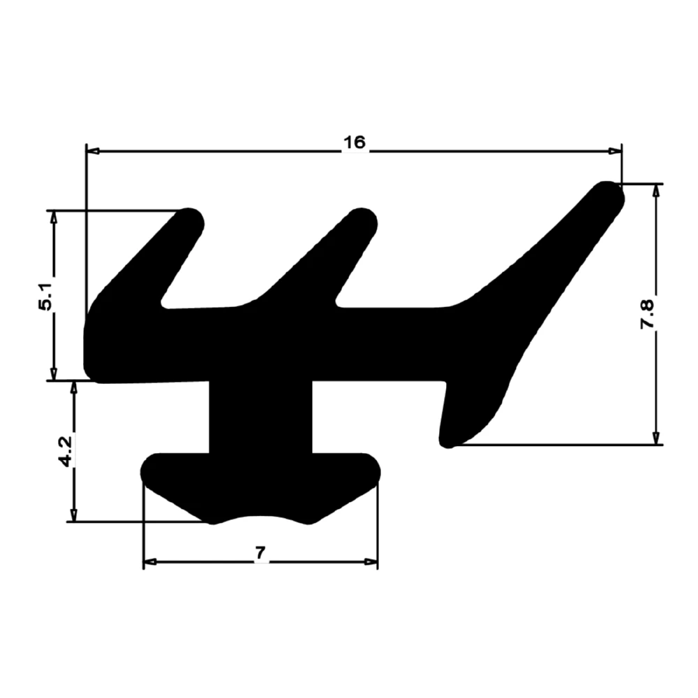Verglasungsdichtung für Fenster | 10 mm Breite | Farbe: weiß