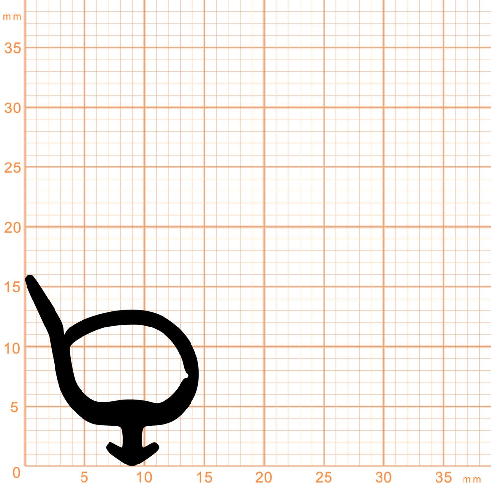 Dachfensterdichtungen - Dachfensterdichtung für Velux Dachflächenfenster | Höhe: 16 mm | Farbe: schwarz