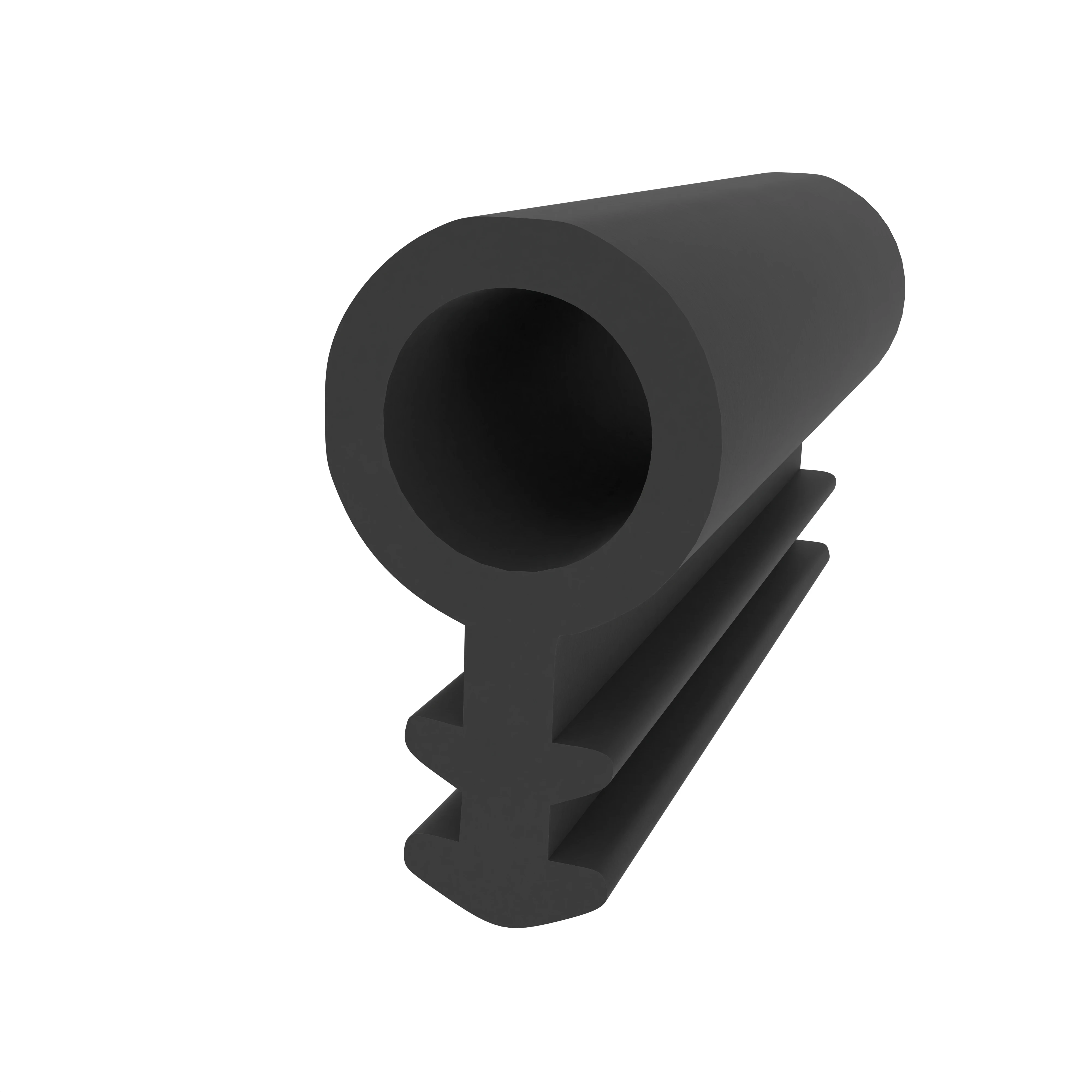 Türrahmen Dichtung - Holzzargendichtung für Haustüren | 3 mm Nutbreite | Farbe: schwarz