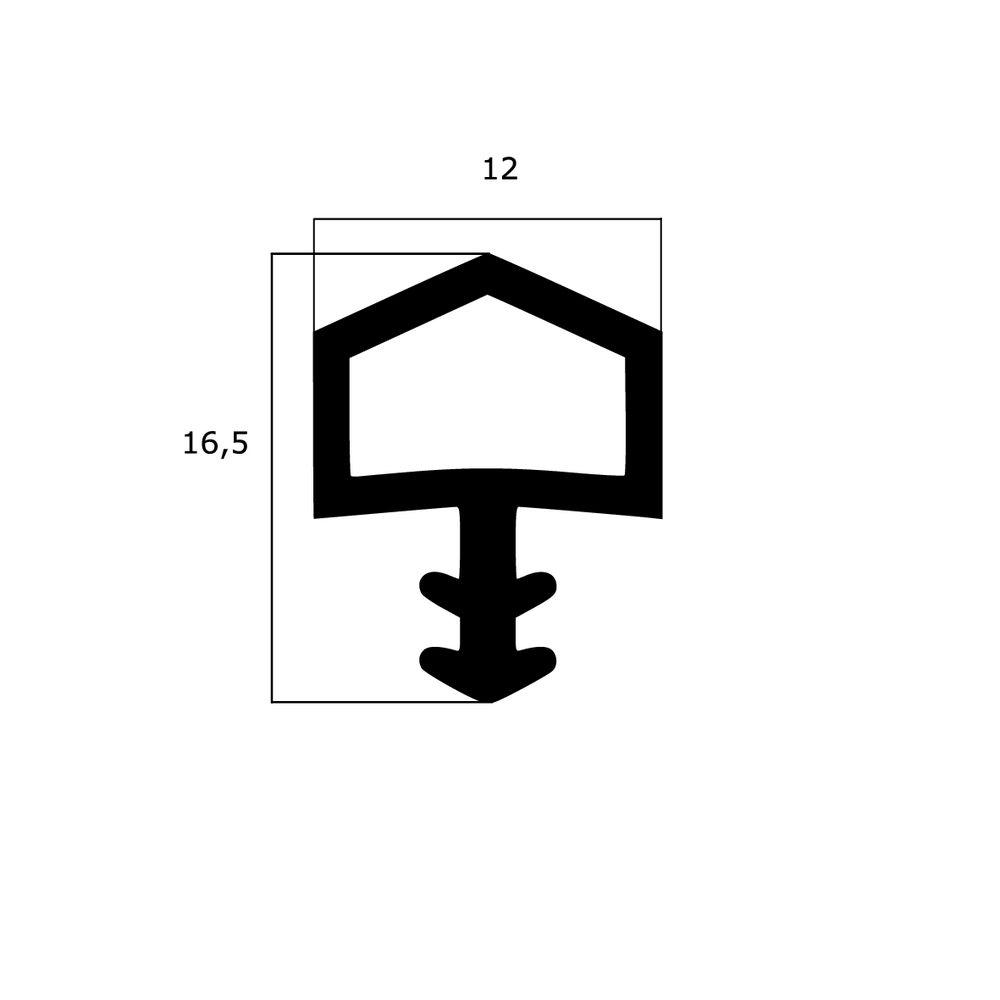 Türrahmen Dichtung - Holzzargendichtung für Haustüren | 9 mm Falzbreite | Farbe: beige