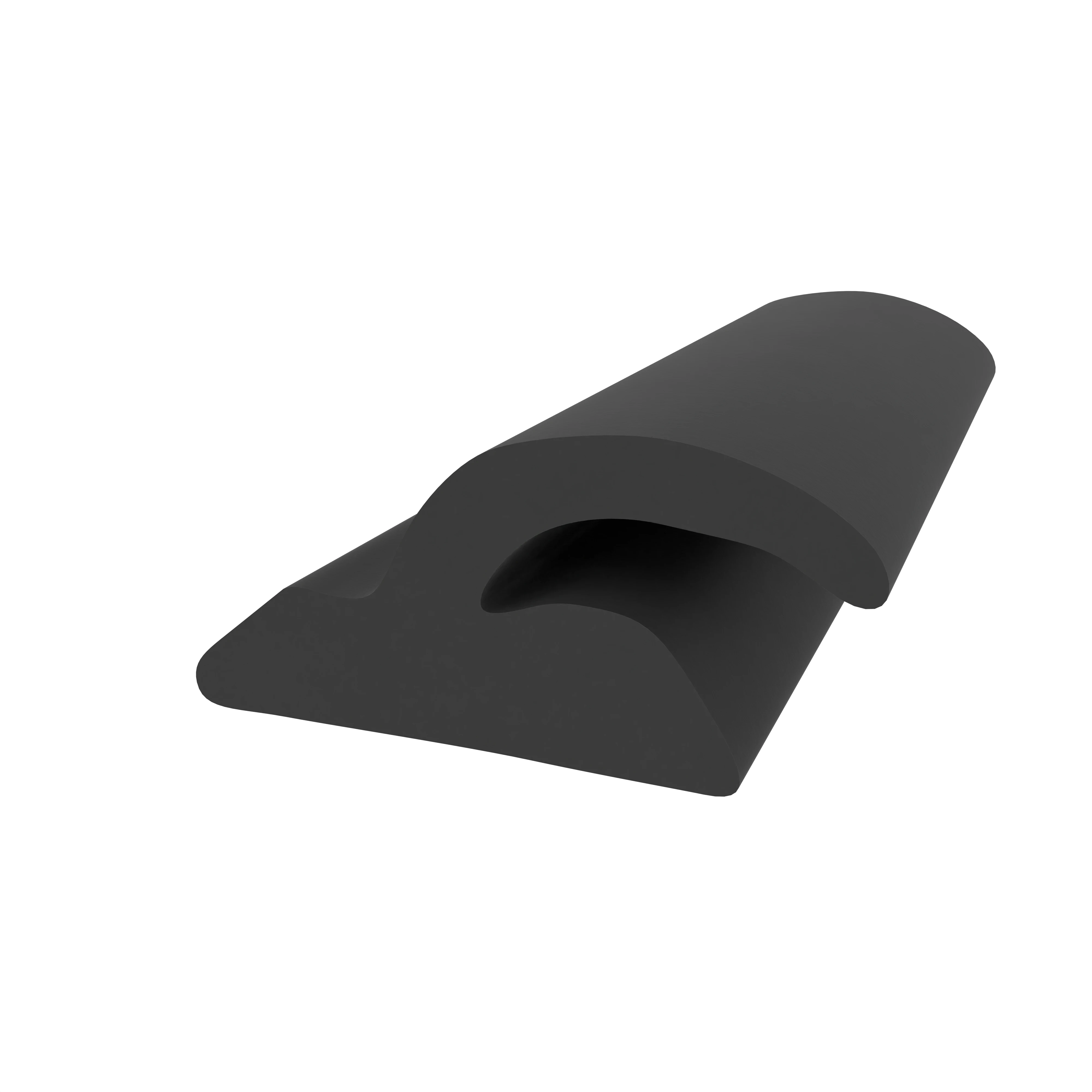 Lippendichtungen - Anschlagdichtung mit Lippe und glattem Fuß | 4,5 mm Höhe | Farbe: schwarz 