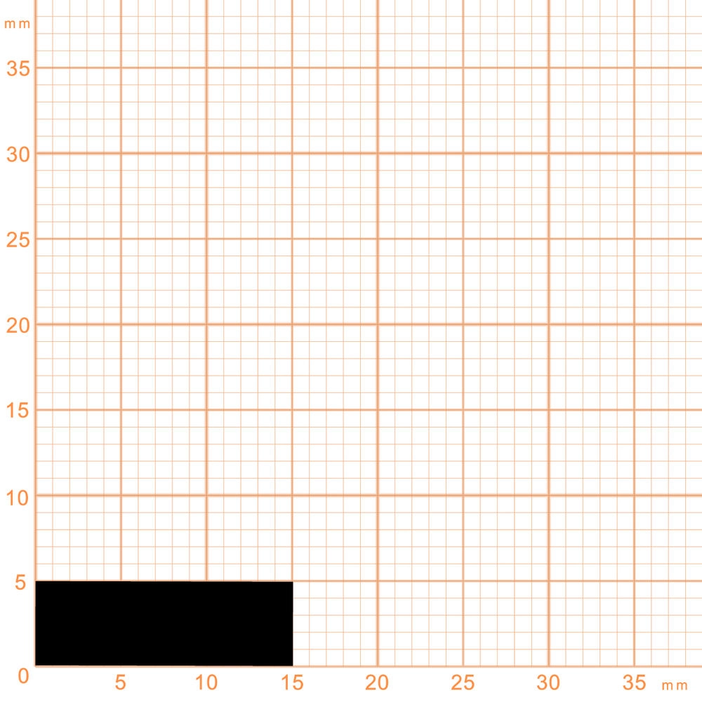 Moosgummi - Moosgummidichtung vierkant | 15 mm Breite | Farbe: schwarz