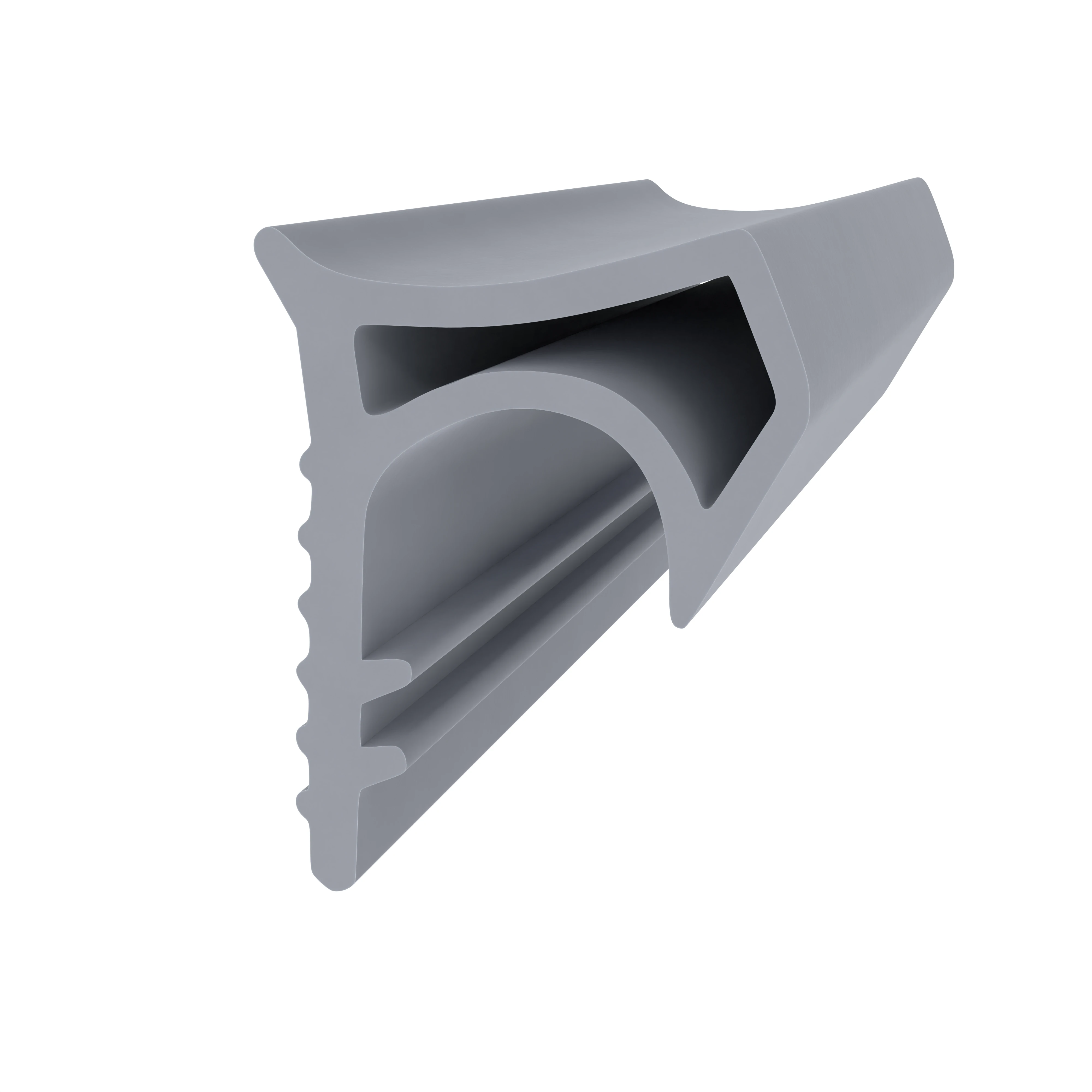 Türrahmen Dichtung - Stahlzargendichtung für Stahlrahmen | 16 mm Breite | Farbe: grau