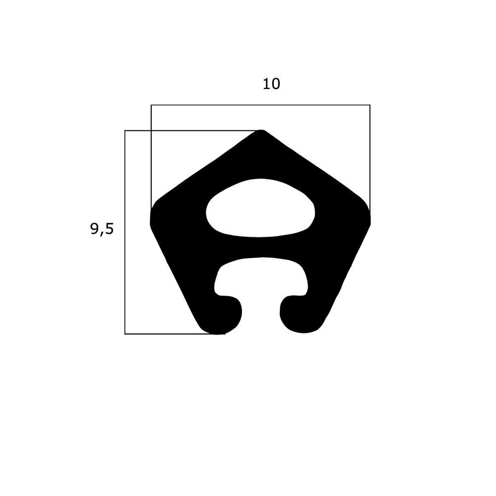 Verglasungsdichtungen - Verglasungsdichtung für Fenster | 10 mm Breite | Farbe: weiß
