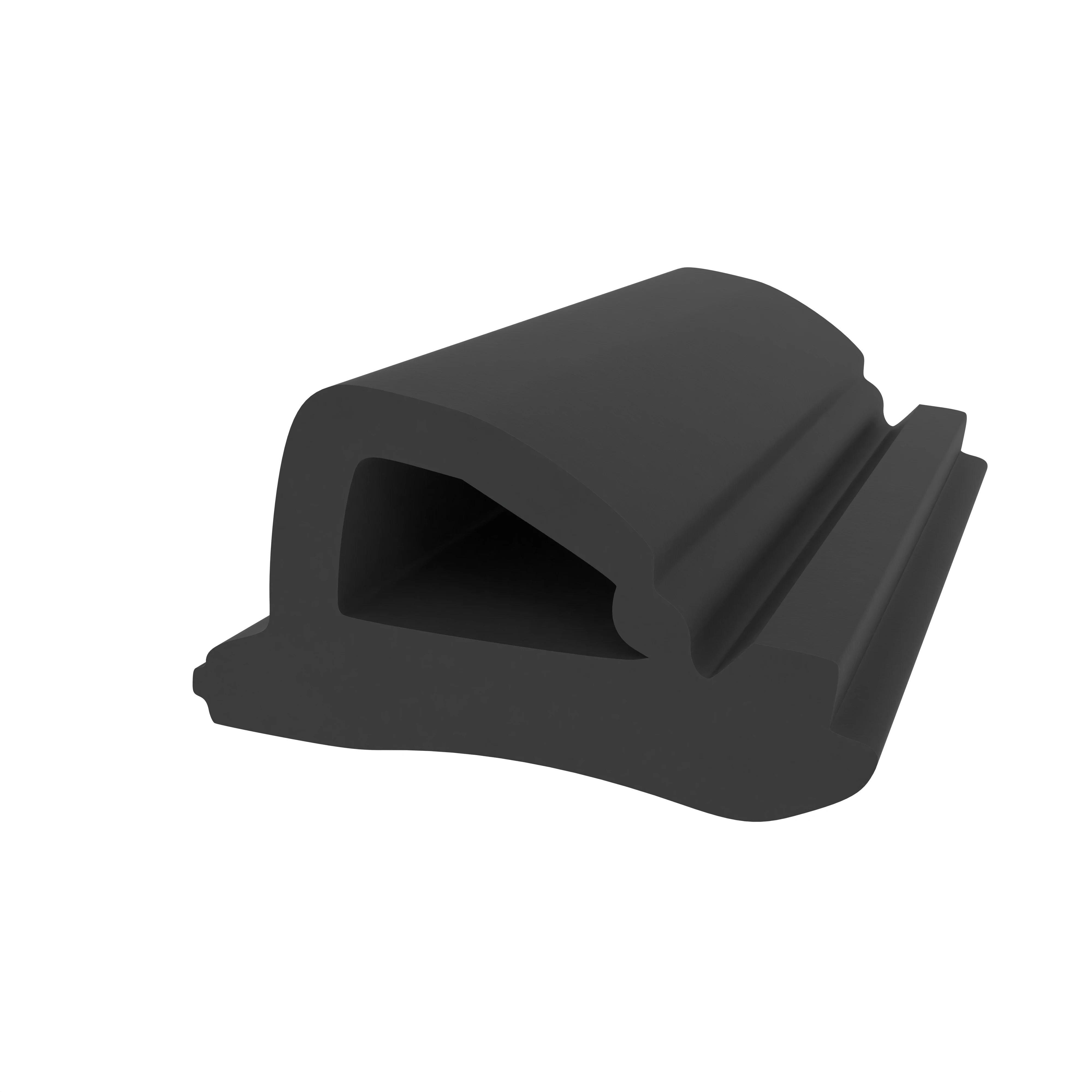 Anschlagdichtung mit Schlauch | 8 mm Höhe | Farbe: schwarz 