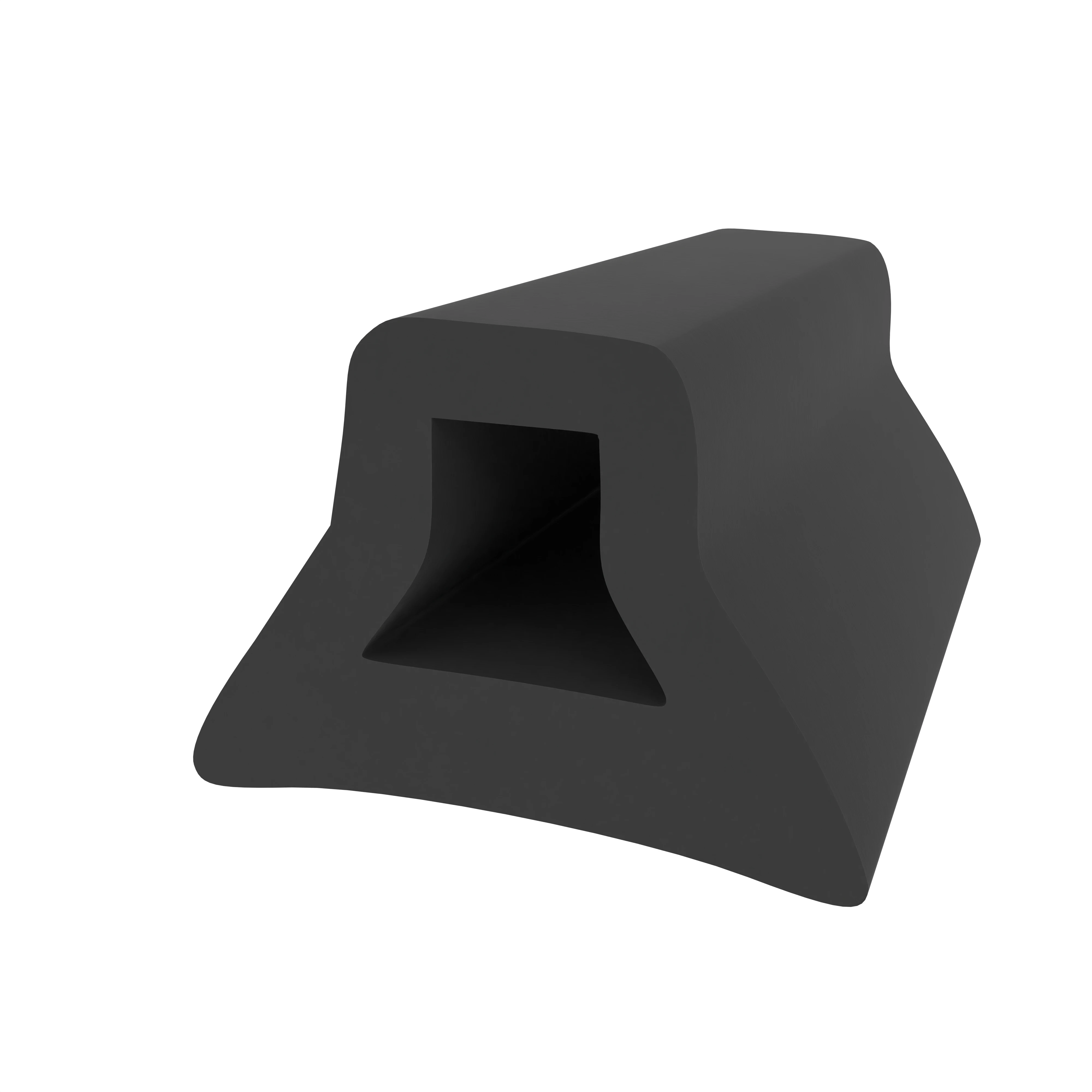 Lippendichtungen - Anschlagdichtung mit Schlauch | 5 mm Höhe | Farbe: schwarz 