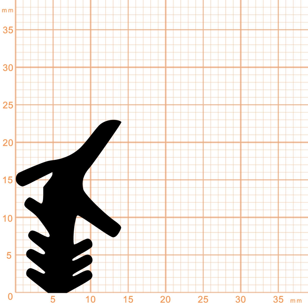 Mitteldichtungen - Mitteldichtung für Metall- und Alufenster | 23 mm Höhe | Farbe: schwarz