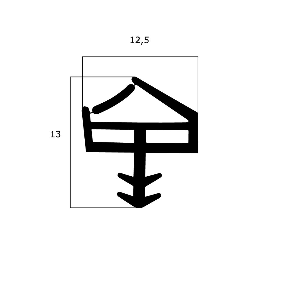 Türrahmen Dichtung - Holzzargendichtung für Haustüren | 12 mm Falzbreite | Farbe: weiß