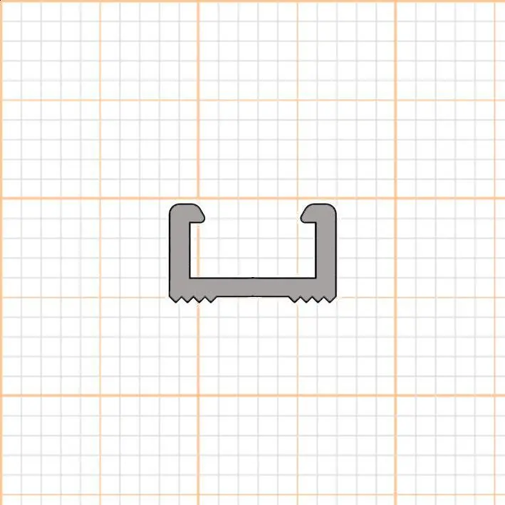 Metallschiene für Anpressdichtungen | 2000 mm Länge | Farbe: alu-werkblank