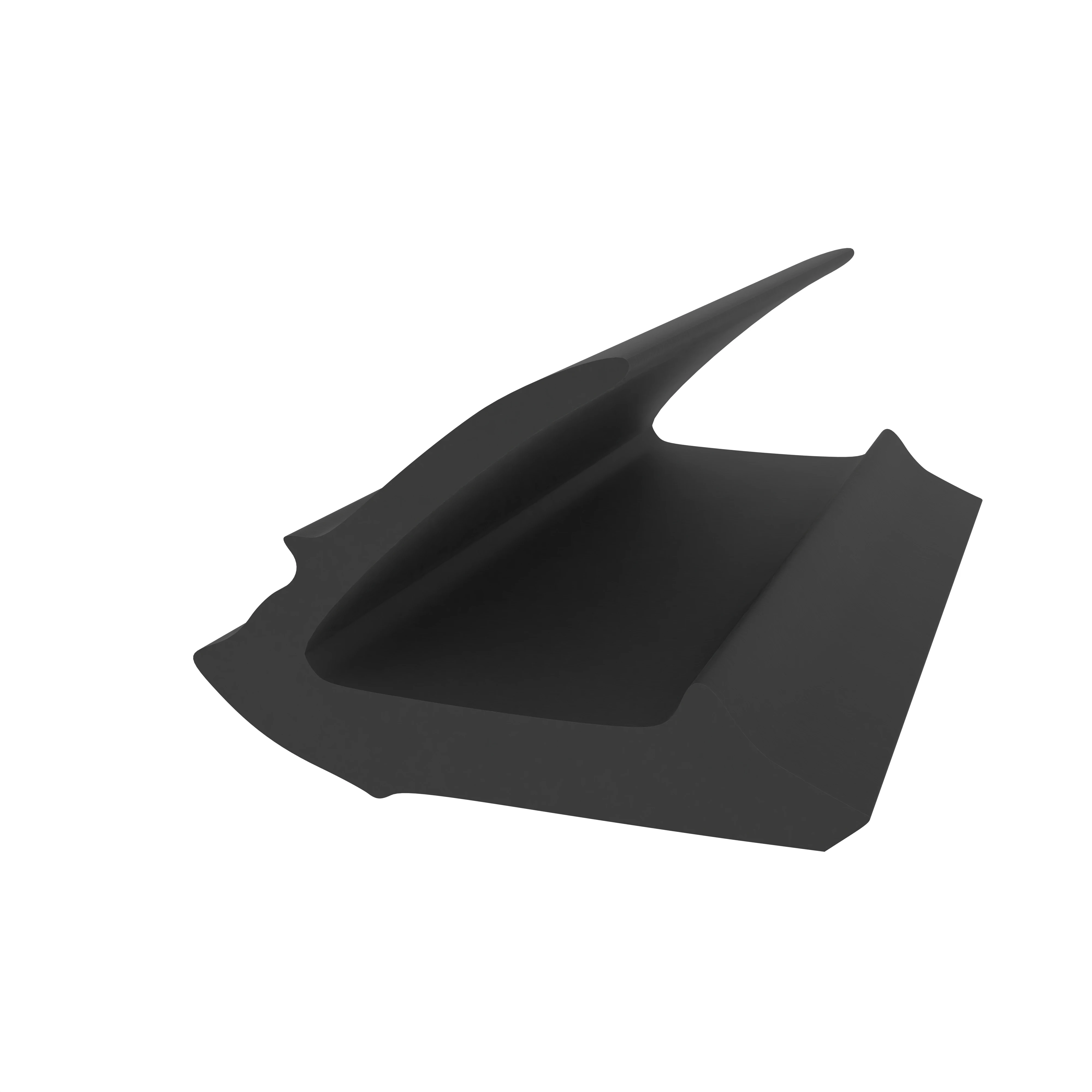 Lippendichtungen - Anschlagdichtung mit Lippe und glattem Fuß | 8 mm Höhe | Farbe: schwarz