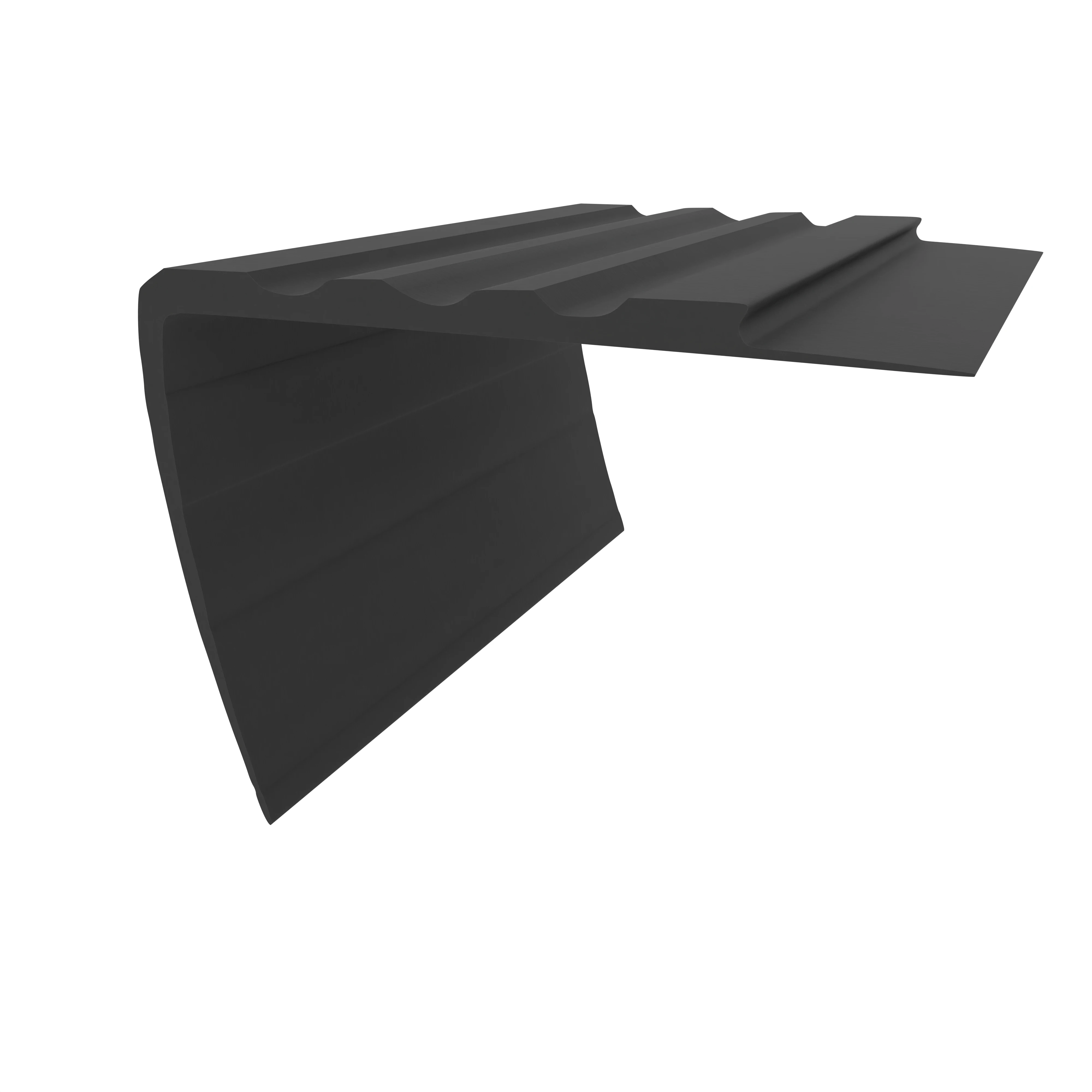 Treppenstufenprofile - Treppenstufendichtung | Höhe: 42 mm | Farbe: schwarz
