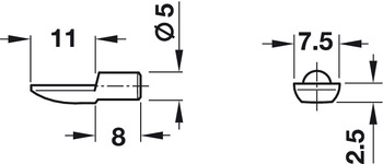 Verbinder & Bodenträger - Bodenträger für Holzböden | Tragkraft: bis zu 80 kg | Bohrloch Ø 5 mm