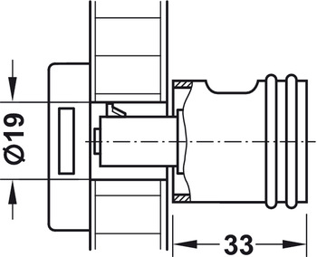 Schließsysteme - Drehknopf von Häfele | für Schlösser und Zylinderkerne von Symo | Länge: 33 mm