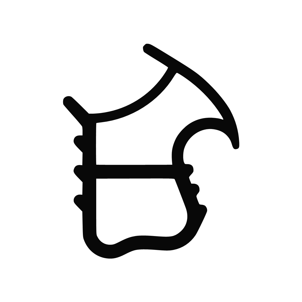 Türrahmen Dichtung - Stahlzargendichtung für senkrechte Nut | 20 mm Höhe | Farbe: weiß