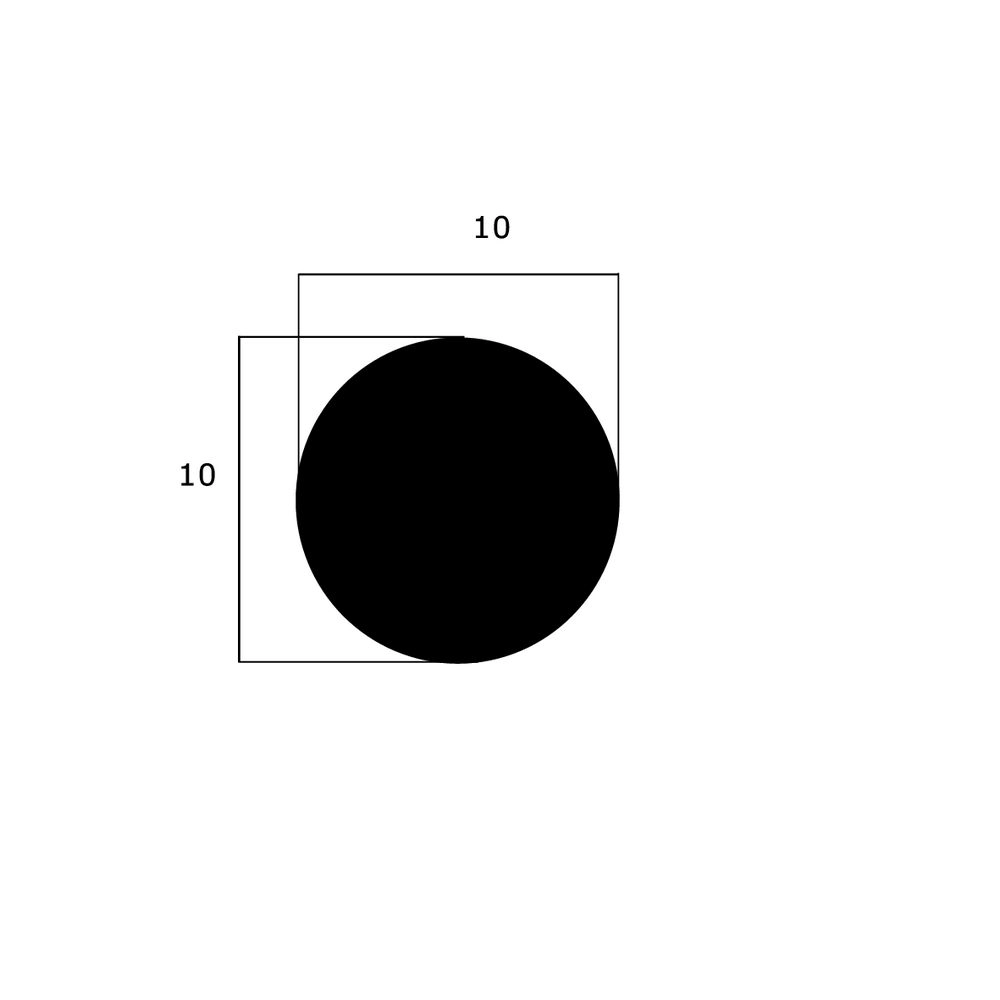 Moosgummi - Rundschnurprofil | 10 mm Durchmesser | Farbe: schwarz