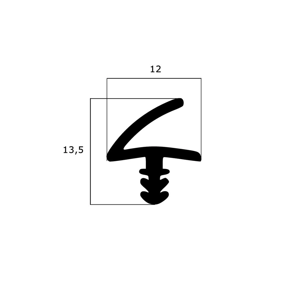 Türrahmen Dichtung - Holzzargendichtung für Zimmertüren | 2,8 mm Nut | Farbe: schwarz