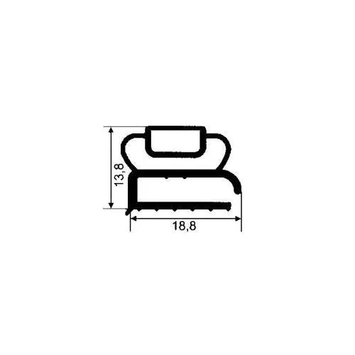 Zum Schrauben - Kühlschrankdichtungsrahmen | Höhe: 18,8 mm | Farbe: grau
