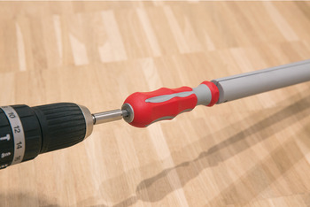 Tischbeschläge & Rollen - Verlängerungsarm für Verstellwerkzeug Häfele AXILO™ 78 | Farbe: grau-rot