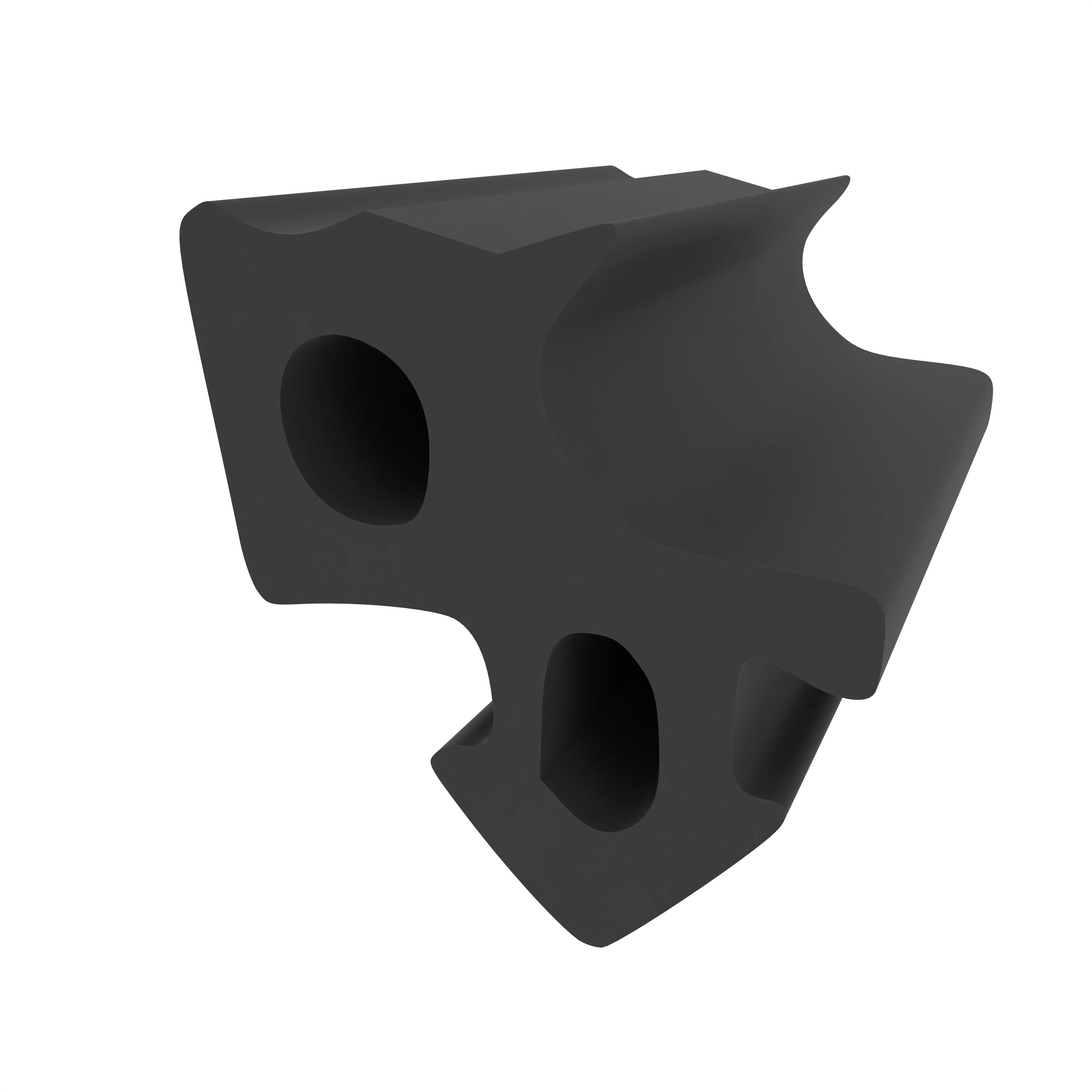 Anschlagdichtung mit Schlauch für GEALAN | 11 mm Höhe | Farbe: schwarz 
