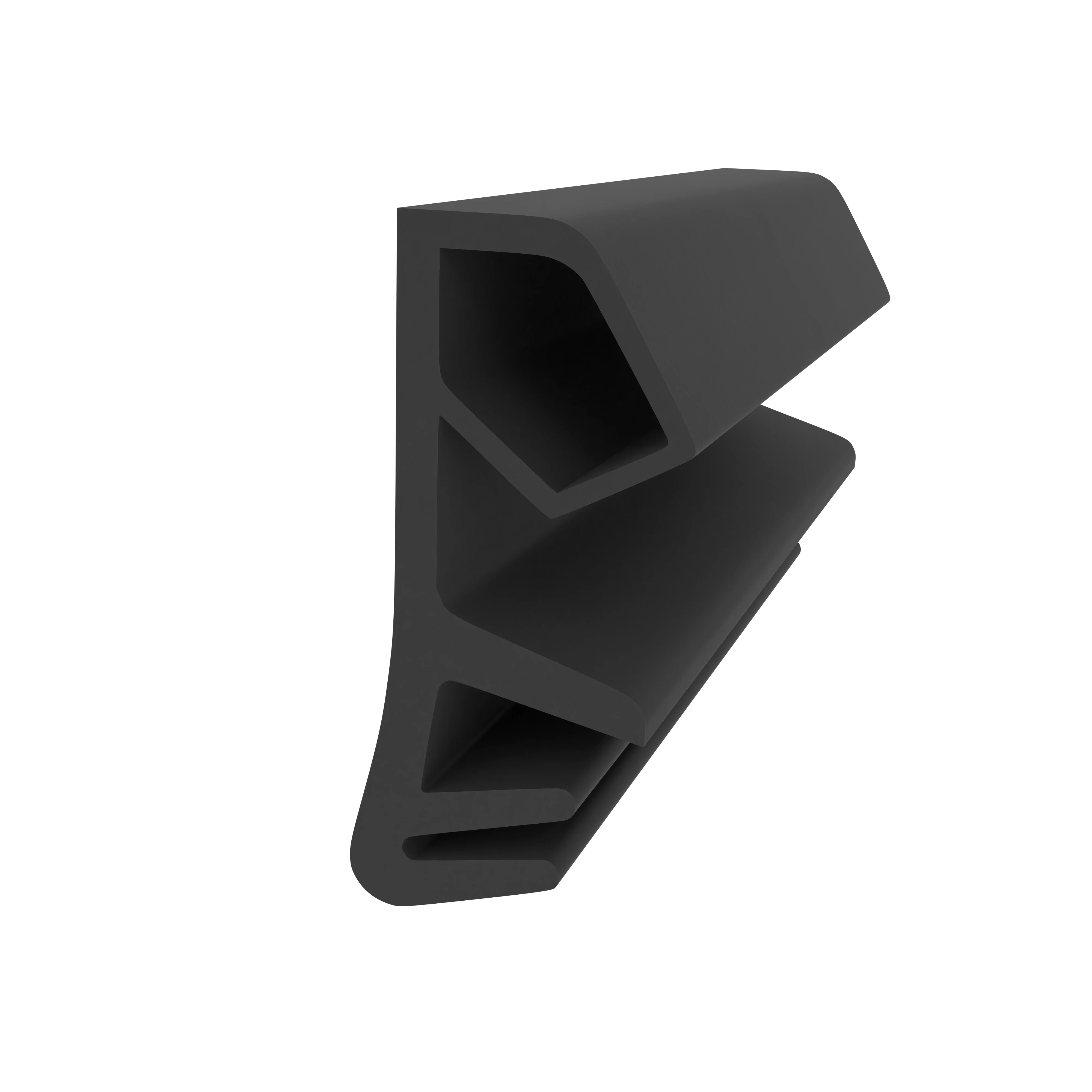 Flügelfalzdichtung für Holzelemente  | 12 mm Falzhöhe | Farbe: schwarz