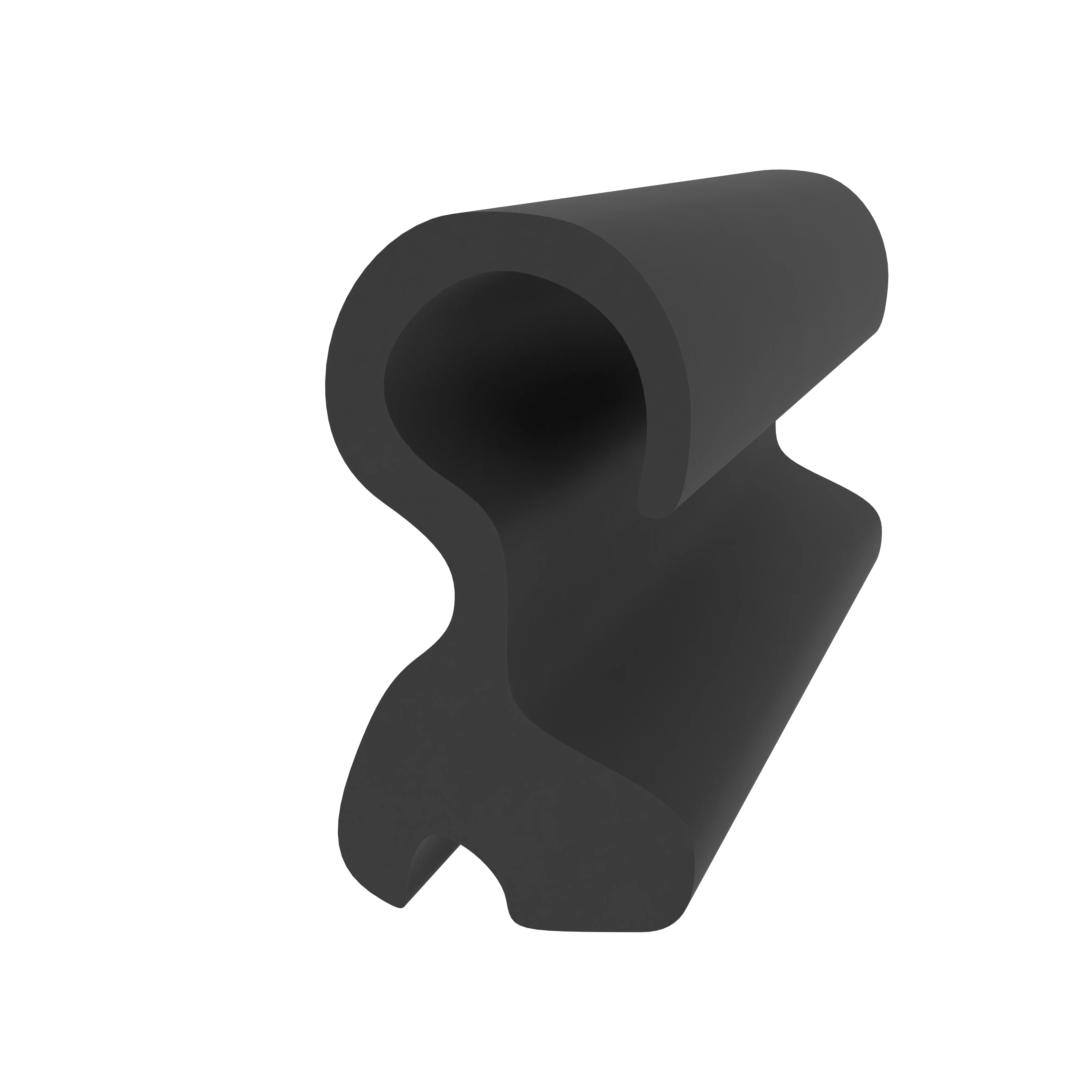 Anschlagdichtung für Fenstern mit seitlichem Anschlag | 6 mm Breite | Farbe: schwarz