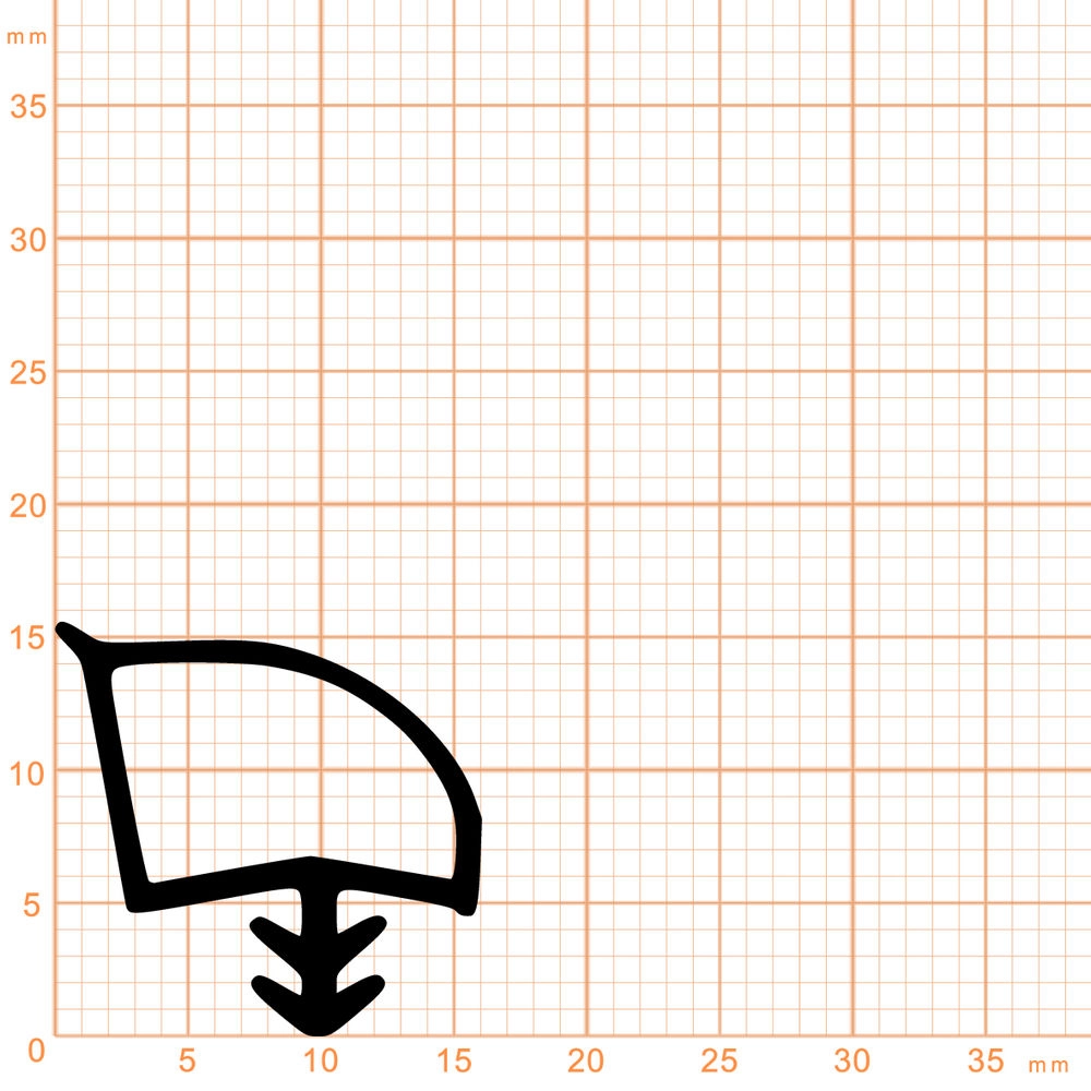 Türrahmen Dichtung - Holzzargendichtung für Zimmertüren | 13 mm Falzbreite | Farbe: weiß