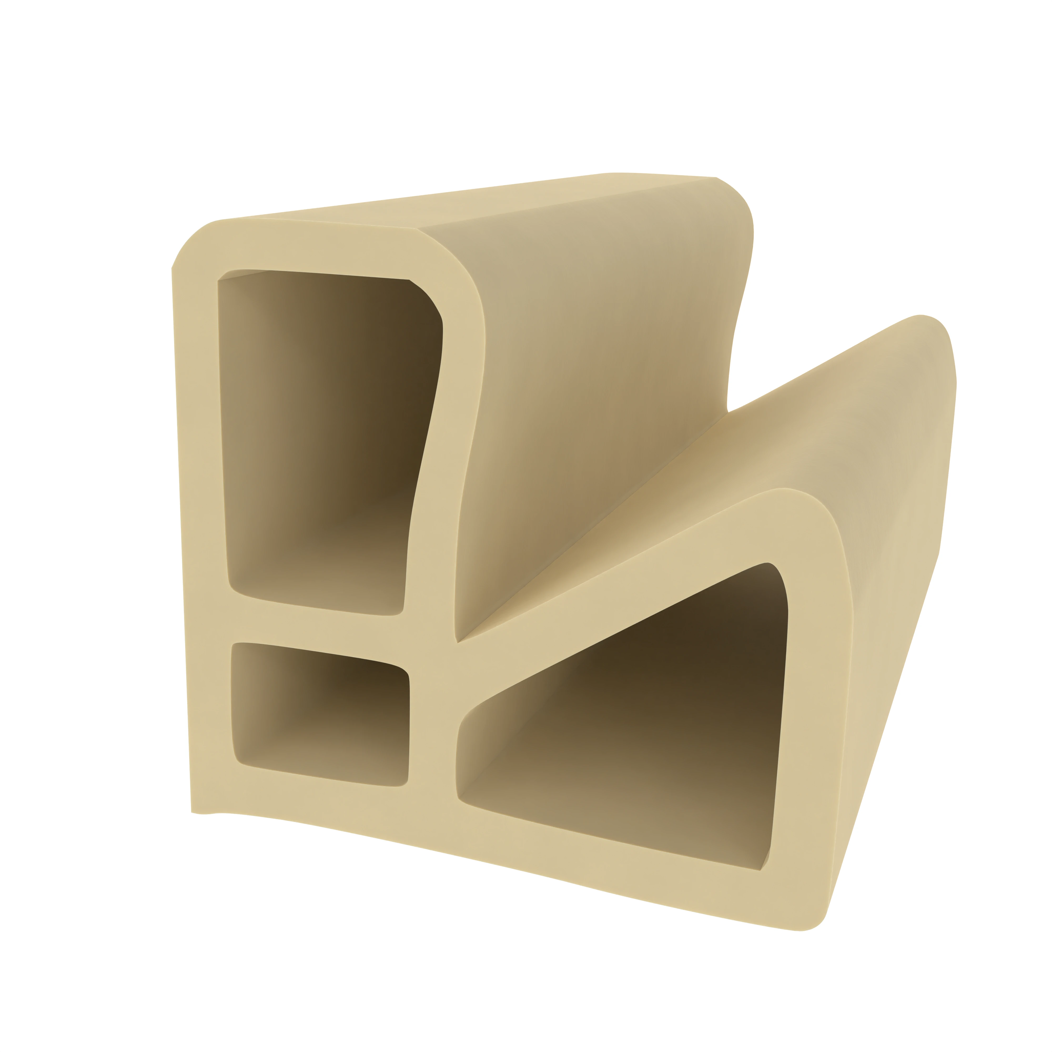 Türrahmen Dichtung - Stahlzargendichtung für Stahltüren | 16 mm Höhe | Farbe: beige