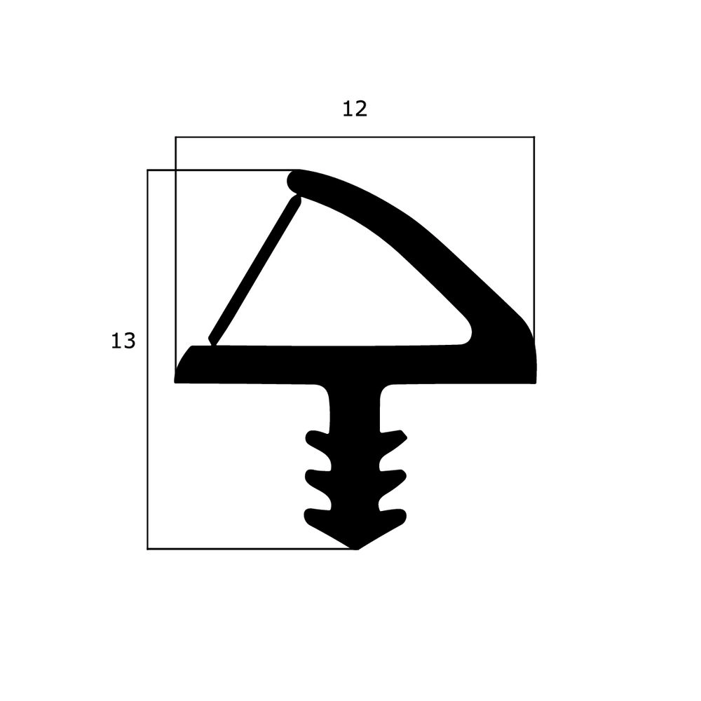 Türrahmen Dichtung - Holzzargendichtung für Haustüren | 12 mm Falzbreite | Farbe: weiß