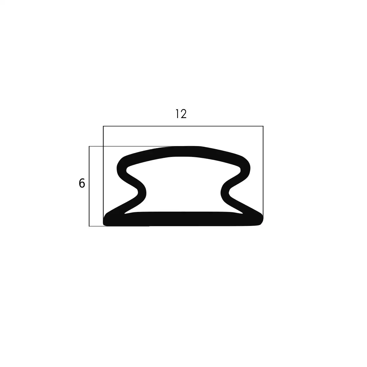 Türdichtung selbstklebend - Klebedichtung für Fenster und Türen | 12 mm Breite | Farbe: weiß