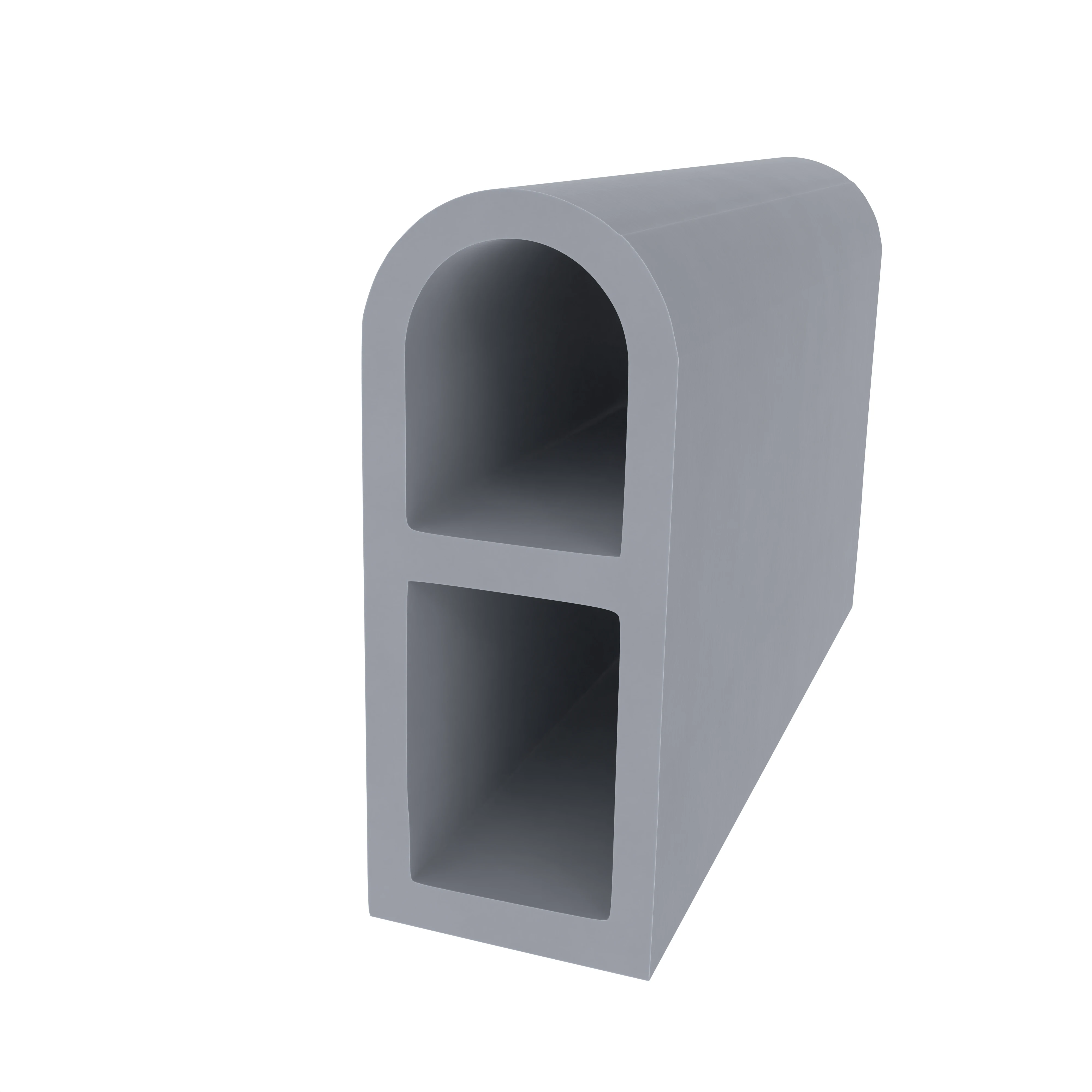 Türrahmen Dichtung - Stahlzargendichtung für Stahltüren | 15,5 mm Höhe | Farbe: grau