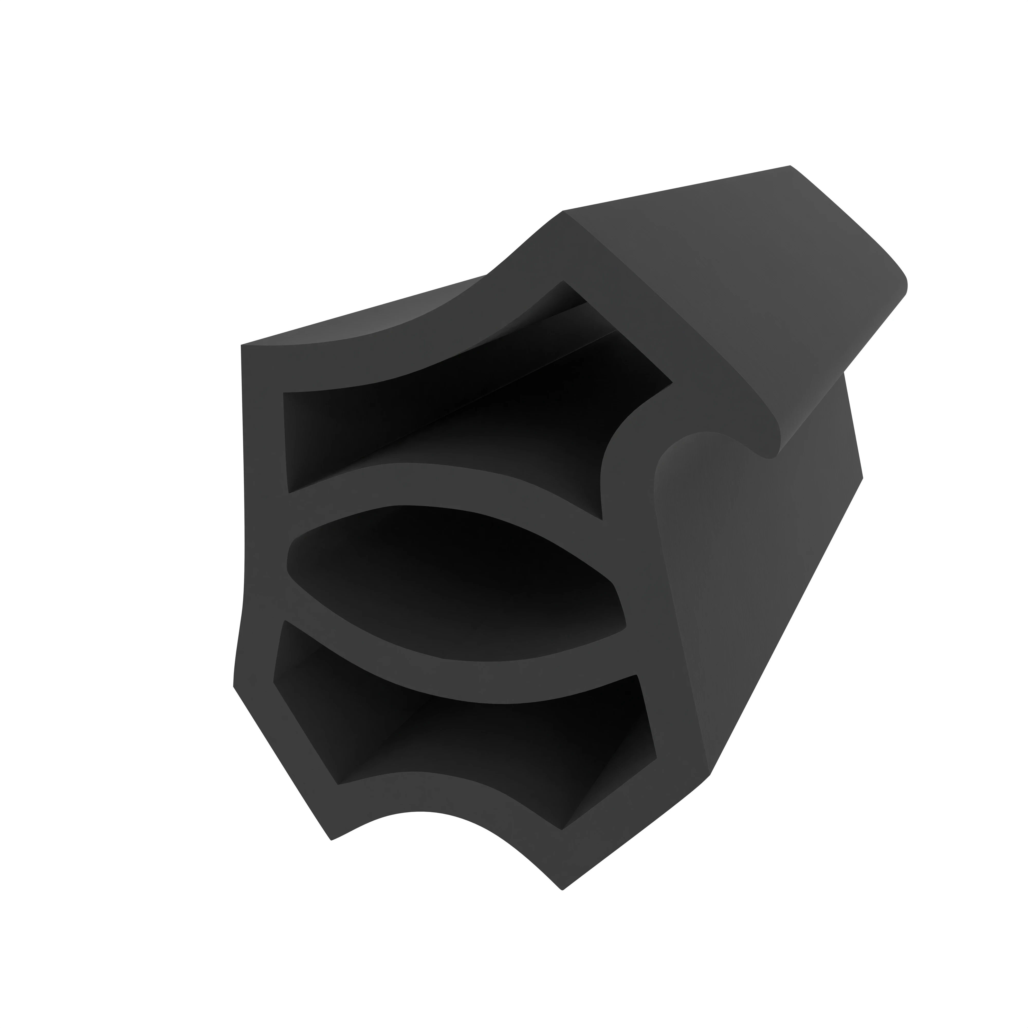 Türrahmen Dichtung - Stahlzargendichtung für Stahlrahmen | 16 mm Höhe | Farbe: schwarz