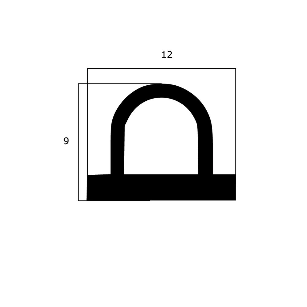 Türdichtung selbstklebend - Klebedichtung | Spaltbreite: 3 – 8 mm | Farbe: schwarz