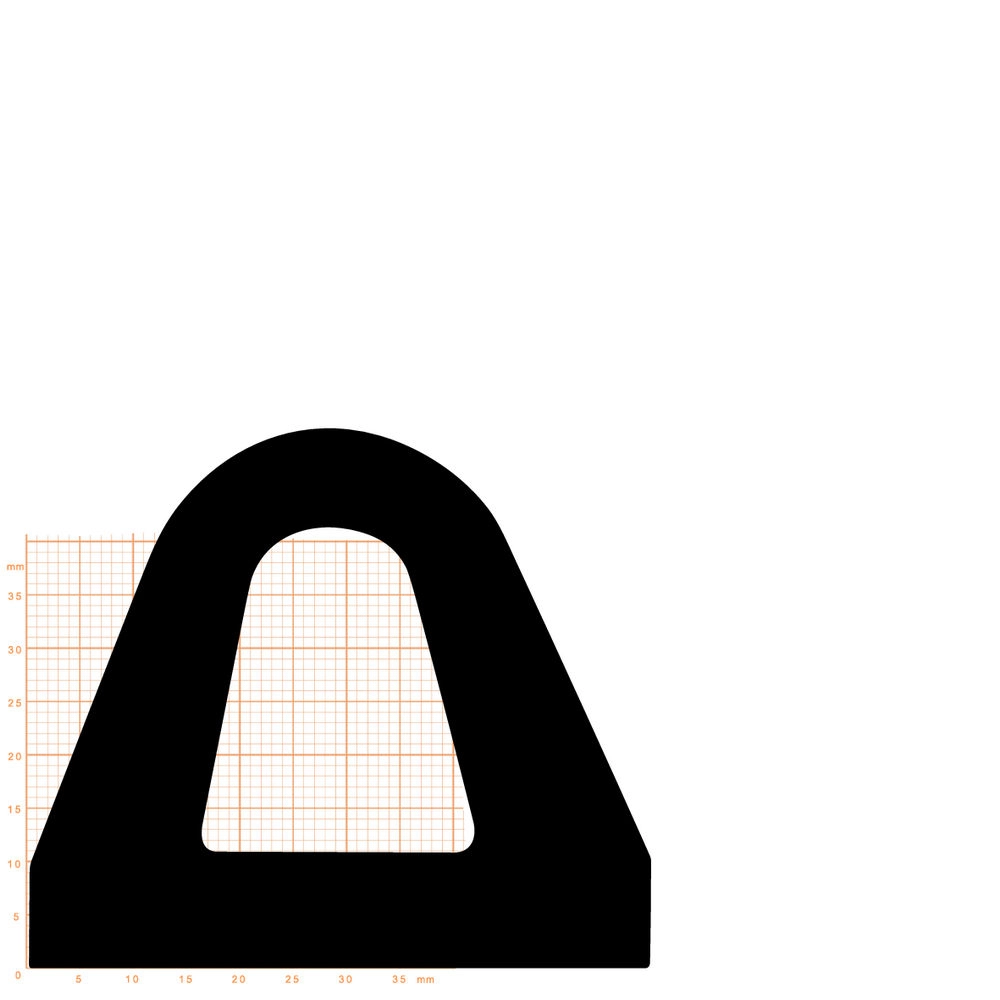 Gummi-Scheuerleisten - D-Fender Rammschutz für Boote | Höhe: 50 mm | Farbe: schwarz