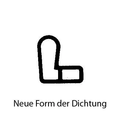 Türrahmen Dichtung - Stahlzargendichtung für Stahlrahmen | 14 mm Breite | Farbe: grau
