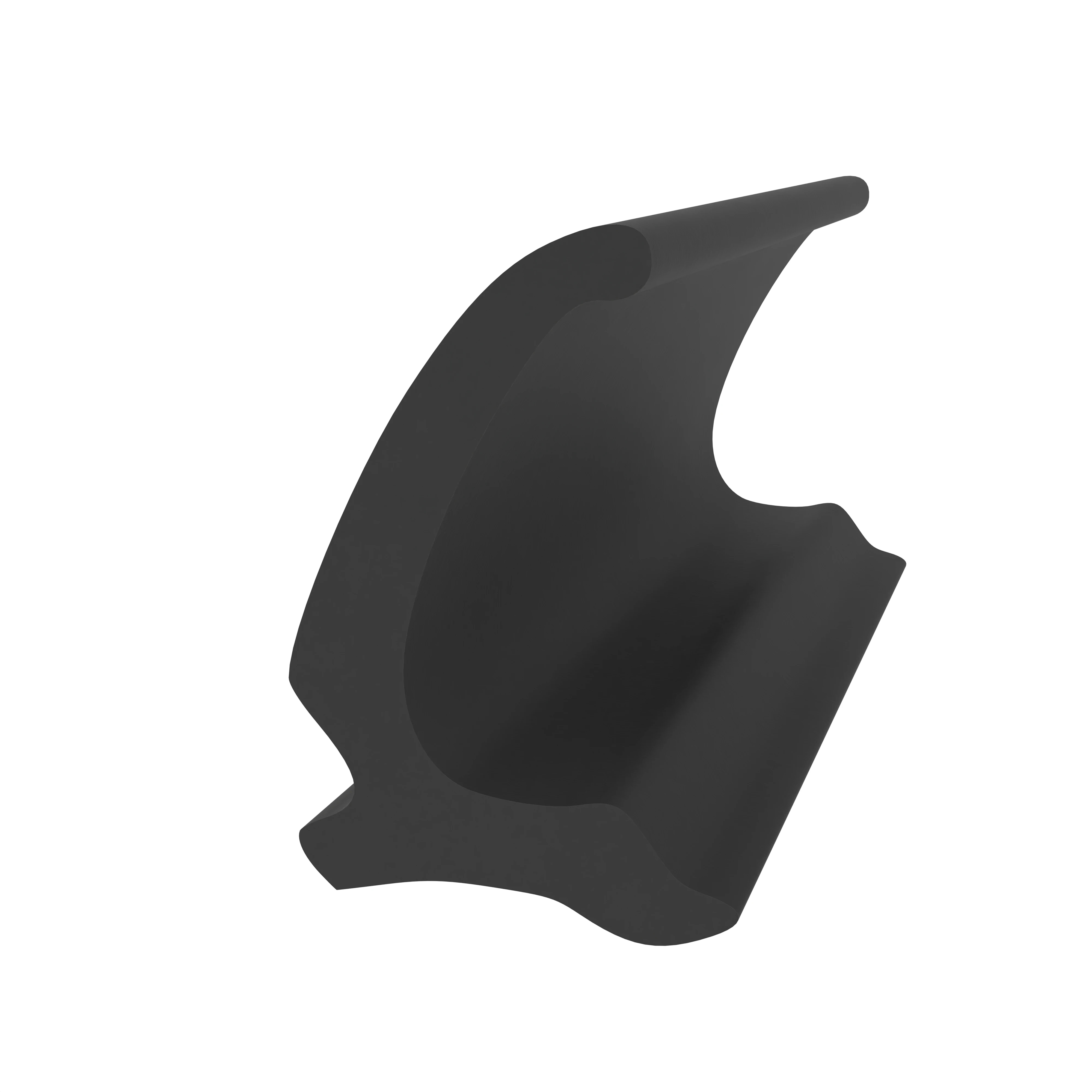 Anschlagdichtung mit Lippe und glattem Fuß | 11,5 mm Höhe | Farbe: schwarz  Anschlagdichtung mit Lippe und glattem Fuß | 11,5 mm Höhe | Farbe: schwarz