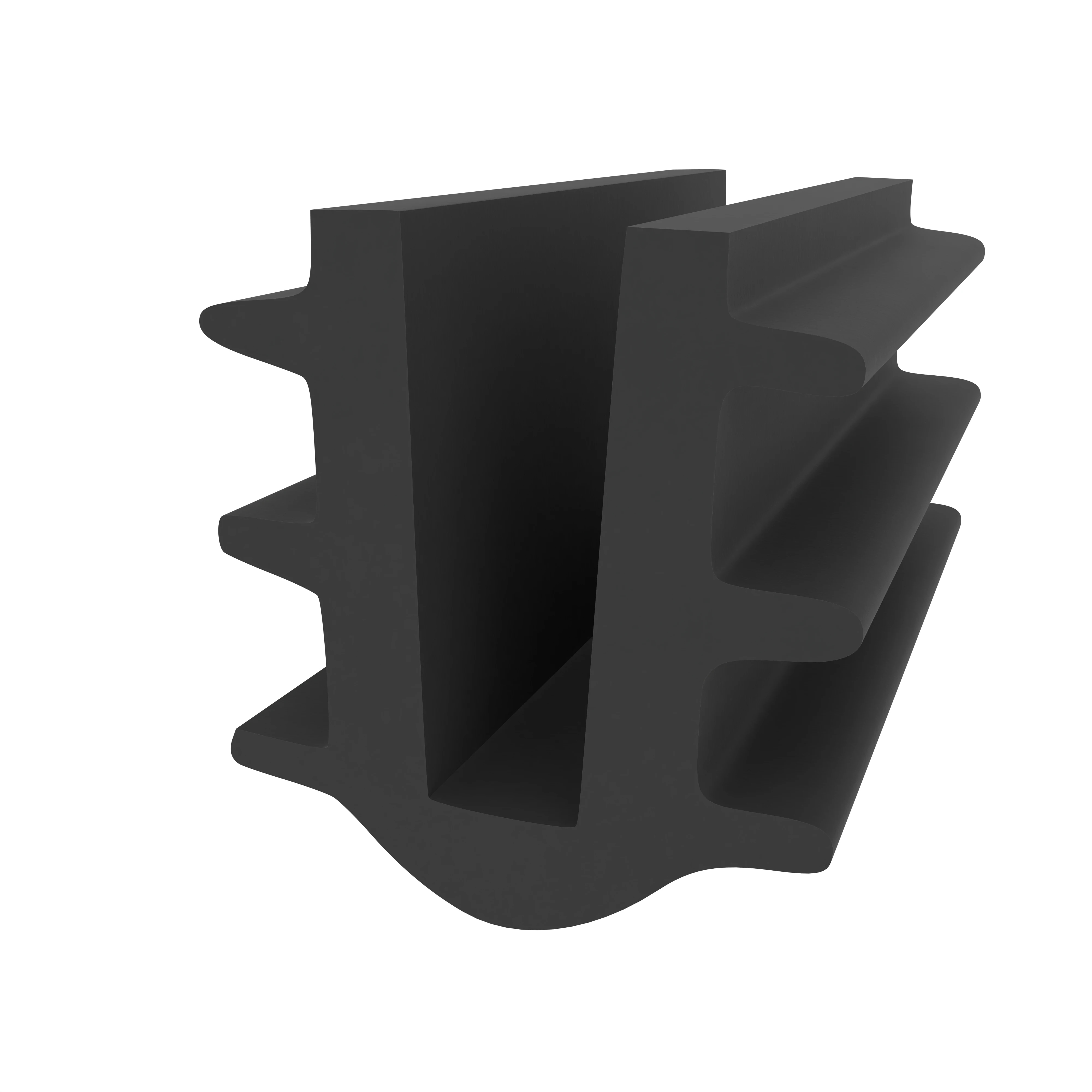 Verglasungsgummi mit Kragen - Fassungsprofil für Autoscheiben | Höhe: 13 mm | Farbe: schwarz
