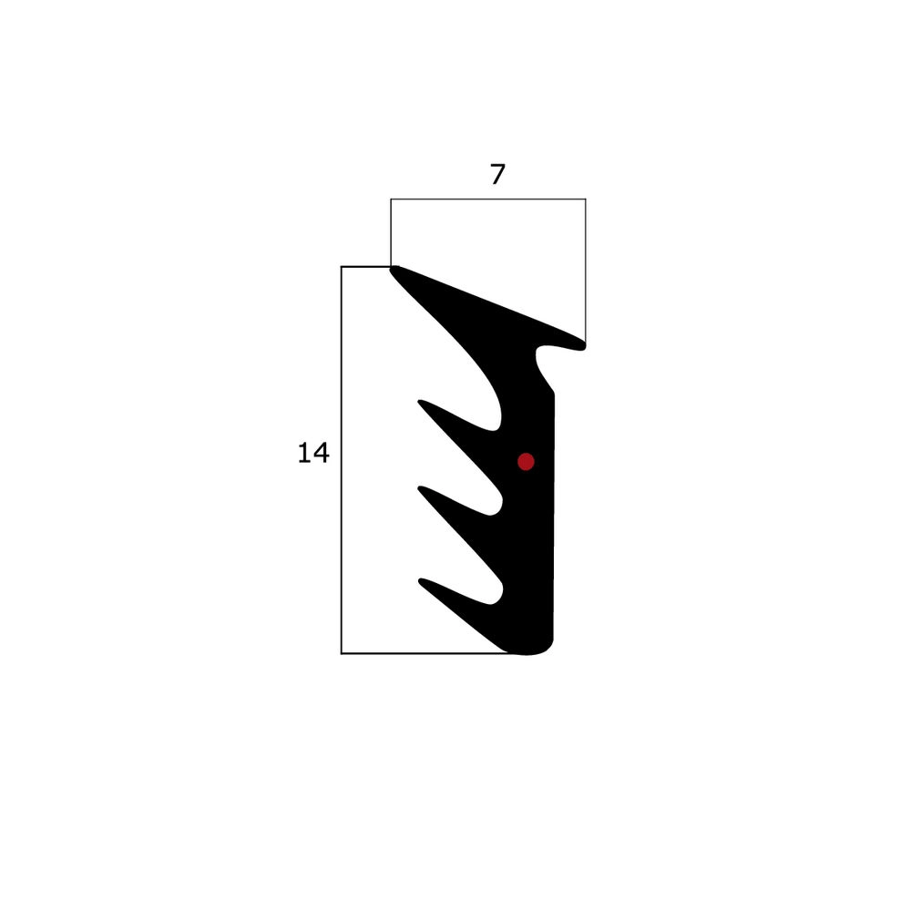 Verglasungsdichtungen - Verglasungsdichtung für Fenster | 14 mm Höhe | Farbe: braun