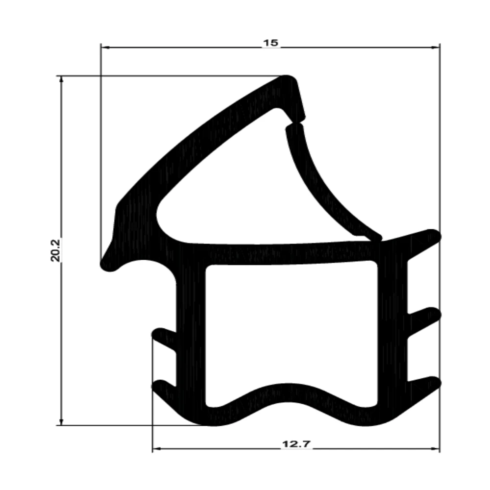 Stahlzargendichtung mit Ausreißsteg| 20 mm Höhe | Farbe: weiß