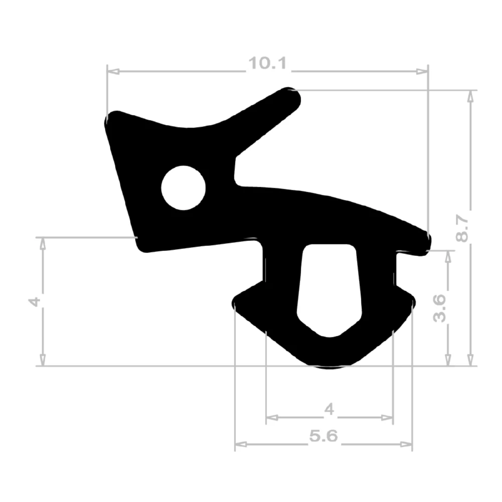 Anschlagdichtung mit Lippe für Fenster | Farbe: grau