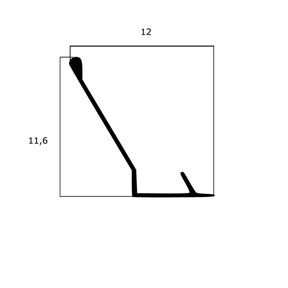 Lippendichtungen - Anschlagdichtung für Kaupp Fenster | 11,6 mm Höhe | Farbe: weiß
