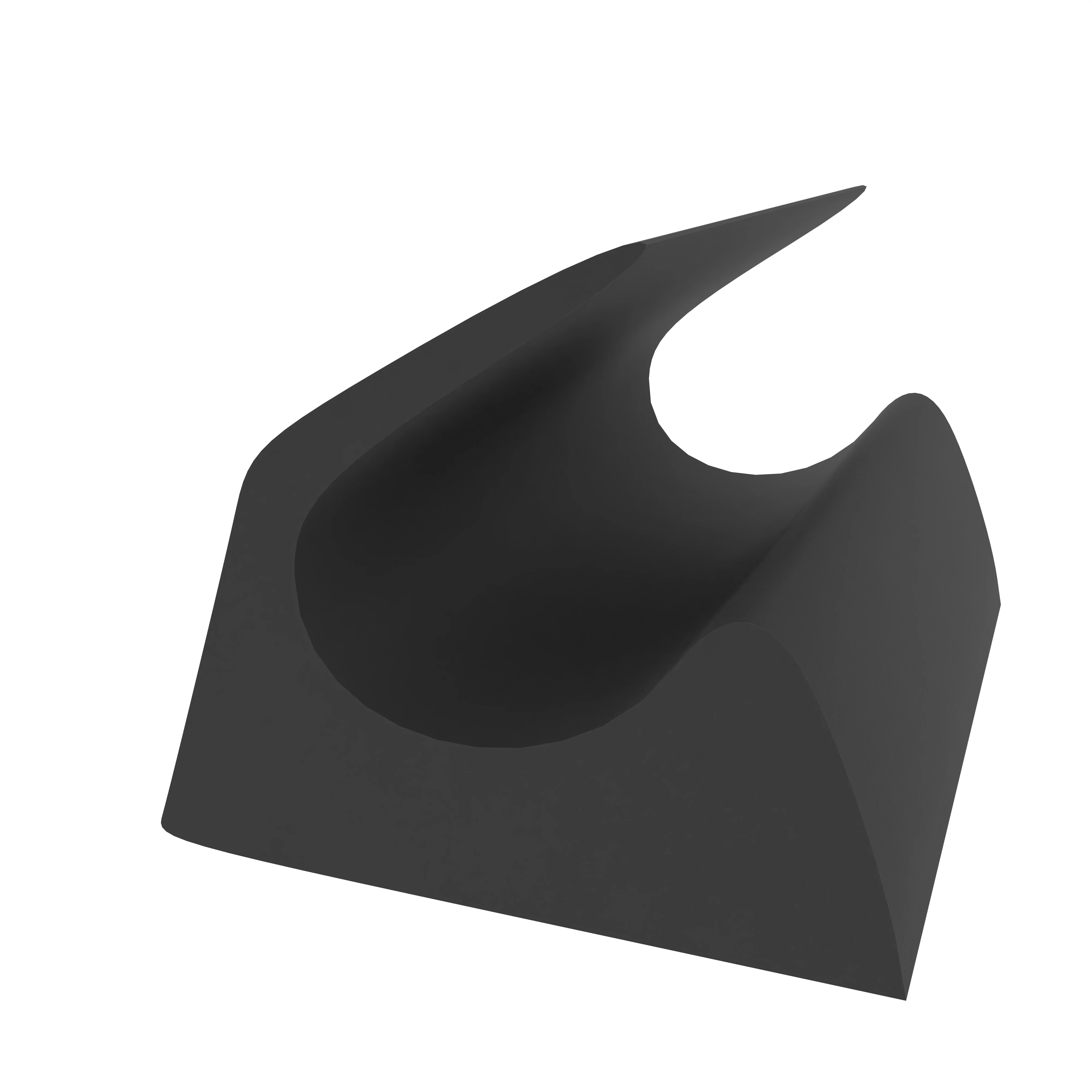 Lippendichtungen - Anschlagdichtung mit Lippe und glattem Fuß | 6 mm Höhe | Farbe: schwarz