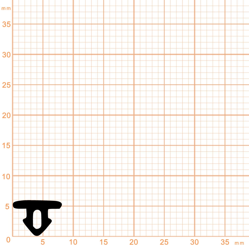 Treppenstufenprofile - Fugenabdeckprofil für Salamander Profile | Höhe: 6 mm | Farbe: schwarz