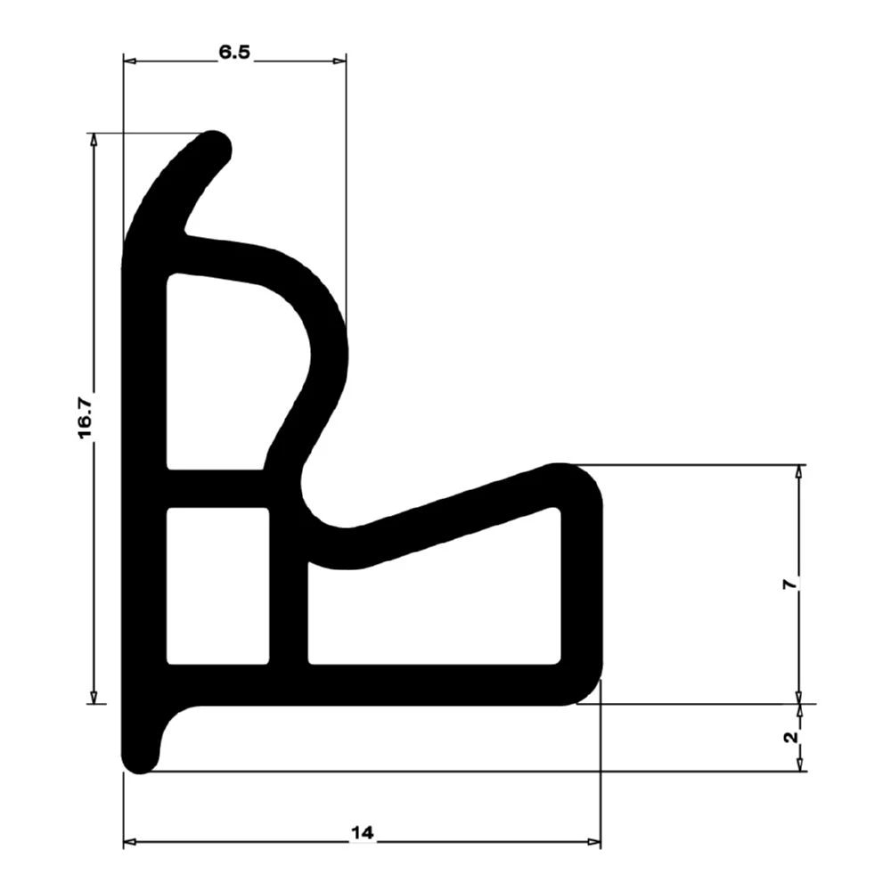 Stahlzargendichtung für Metallzargen | 20 mm Höhe | Farbe: grau